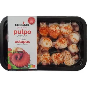 Pulpo Cocido Troceado en Rodajas a la Gallega Cocimar
