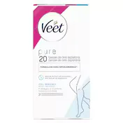 Pure Bandas de Cera Depilatoria Piernas y Cuerpo Pieles Sensibles Veet Caja 20 Unidades