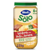 Puré de Verduritas con Pollo y Ternera Hero Frasco 235 G