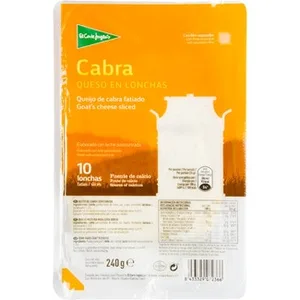 Queso de Cabra Semicurado Elaborado con Leche Pasteurizada en Lonchas  el Corte Ingles 240 G