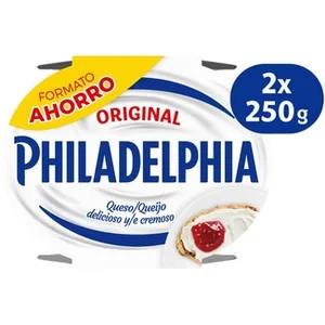 Queso de Untar Blanco Original Formato Ahorro Pack 2 X 250 G Philadelphia 500 G