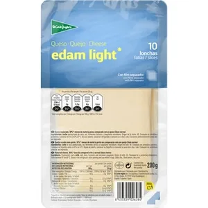 Queso Edam de Vaca Light Elaborado con Leche Pasteurizada en Lonchas el Corte Ingles