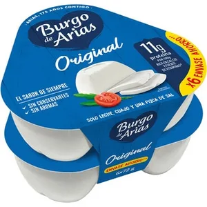 Queso Fresco Natural Mini Pack 6 X 72 G Burgo de Arias 432 G