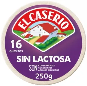Queso Fundido en Porciones el Caserío sin Gluten y sin Lactosa 250 G.