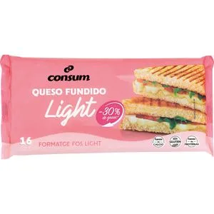 Queso Fundido Light 16 Lonchas 300 Gr