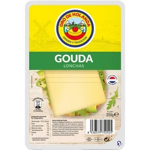 Queso Gouda en Lonchas de Vaca Elaborado con Leche Pasteurizada ORO de Holanda