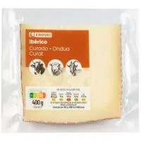 Queso Ibérico Curado Eroski, Cuña 400 G