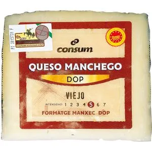 Queso Manchego Viejo D.o.p Cuña 250 Gr