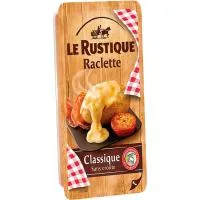 Queso Raclette sin Corteza LE Rustique, Lonchas, Bandeja 350 G