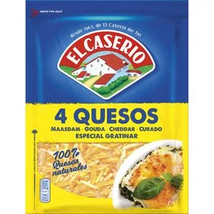 Queso Rallado 4 Quesos 100% Natural 120 Gr