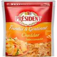 Queso Rallado Cheddar President, Bolsa 150 G