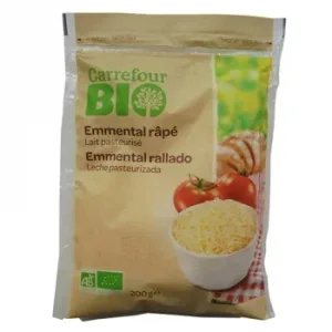 Queso Rallado Emmental Carrefour sin Lactosa 150 G.