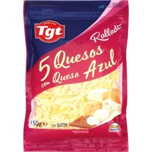 Queso Rallado Pizzas 5 Quesos con Azul 150 Gr