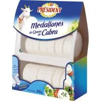 Queso Rulo de Cabra en Medallones President, Bandeja 200 G