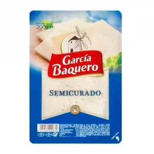 Queso Semicurado Mezcla G. Baquero, Lonchas, Bandeja 200 G