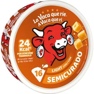 Queso Semicurado Light 16 Porciones 250 Gr