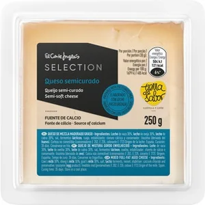 Queso Semicurado Mezcla Madurado Graso Elaborado con Leche Pasteurizada  el Corte Ingles Selection 250 G
