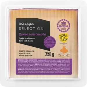Queso Semicurado Mezcla Madurado Graso sin Lactosa Precortado Elaborado con Leche Pasteurizada el Corte Ingles Selection
