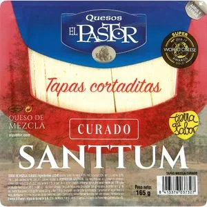 Queso Tapas Cortaditas Mezcla Curado Santtum 165 Gr