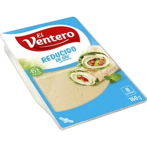 Queso Tierno de Vaca Reducido en Sal Elaborado con Leche Pasteurizada en Lonchas el Ventero