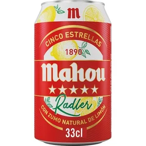 Radler Cerveza Rubia con Zumo Natural de Limón  Mahou 5 Estrellas 33 CL