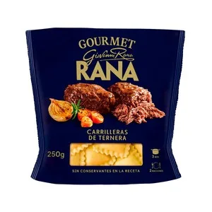 Rana Gourmet Raviolis de Pasta Fresca Rellenos Guiso de Carrilleras de Ternera 250 G.