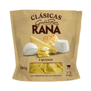 Rana Tortellini de Pasta Fresca Rellenos de 4 Quesos 250 G.