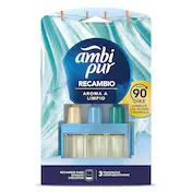 Recambio Ambientador Eléctrico Aroma Limpio Ambipur 1 Unidad