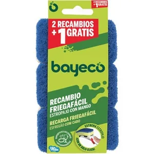 Recambio para Estropajo Fibra Azul con Mango Bayeco