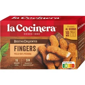 Recetas Crujientes Fingers de Pollo 16 Unidades Aprox  la Cocinera 320 G