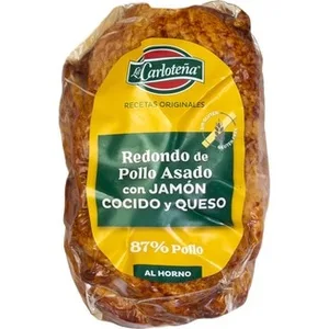 Redondo de Pollo Asado con Jamón Cocido y Queso al Horno sin Gluten  la Carloteña 340 G