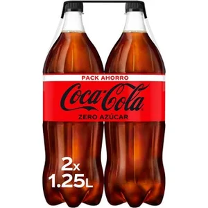 Refresco de Cola sin Azúcar Pack 2  Coca-cola Zero 1.25 L