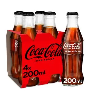 Refresco Cola Zero Pack 4 Botellas Vidrio 4 X 0,2 L