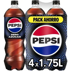 Refresco de Cola sin Azúcar Pack 4  Pepsi Zero 1.75 L
