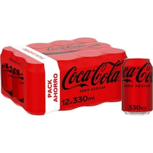 Refresco de Cola sin Azúcar Pack 12 Coca-cola Zero