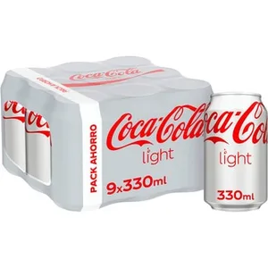 Refresco de Cola sin Azúcar sin Calorías Pack 9  Coca-cola Light 33 CL