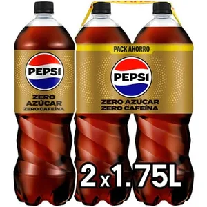 Refresco de Cola sin Azúcar Zero Cafeína Pack 2  Pepsi Zero 1.75 L