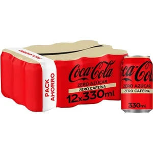 Refresco de Cola sin Azúcar Zero Cafeína Pack 12  Coca-cola Zero 33 CL