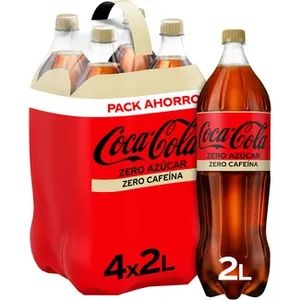 Refresco de Cola sin Azúcar Zero Cafeína Pack 4 Coca-cola Zero