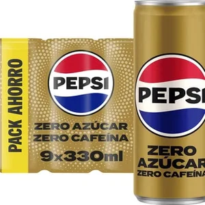 Refresco de Cola sin Azúcar Zero Cafeína Pack 9 Pepsi Zero
