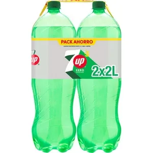 Refresco de Lima Limón sin Azúcar sin Colorantes con Gas Pack 2  Seven UP Zero 2 L