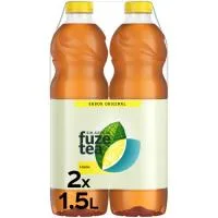 Refresco de Té al Limón sin Azúcar Fuze Tea, Pack 2x1,5 Litros