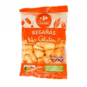 Regañás Carrefour Classic sin Gluten y sin Lactosa 80 G.