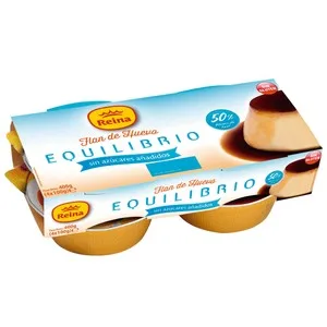 Reina Flan de Huevo sin Azúcares Añadidos Reina 4 X 100 G. 400 G