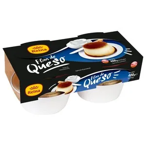 Reina Flan de Queso Elaborado sin Gluten Reina 4 X 100 G. 400 G
