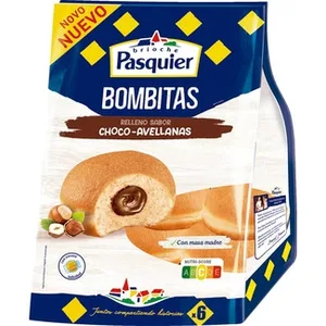Bizcocho Relleno de Crema de Chocolate y Avellanas con Masa Madre 6 Unidades 6 Unidades Envasadas Individualmente Pasquier