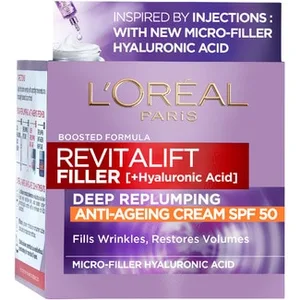 Revitalift Filler Crema Rellenadora Intensiva Anti-edad Día Spf-50 con Ácido Hialurónico L'oreal