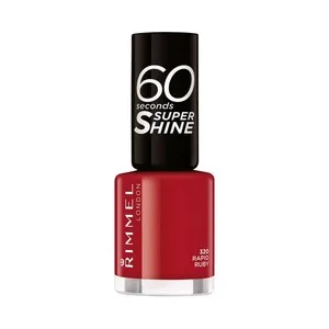 Rimmel 60 Seconds Super Shine Tono 320 Rapid Rubi Esmalte de Uñas con Acabado Brillante y Larga Duración (hasta 10 Días).