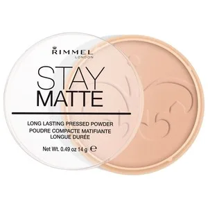Rimmel Stay Matte Tono 005 Silky Beige Polvos Compactos Matificantes de Larga Duración