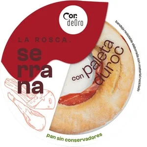 Rosca de Pan con Paleta Curada, Bacon, Queso Fundido y Salsa de Tomate  Deoro 480 G